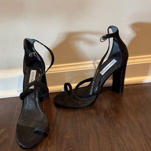 Steve Madden Black Ankle Strap Heels